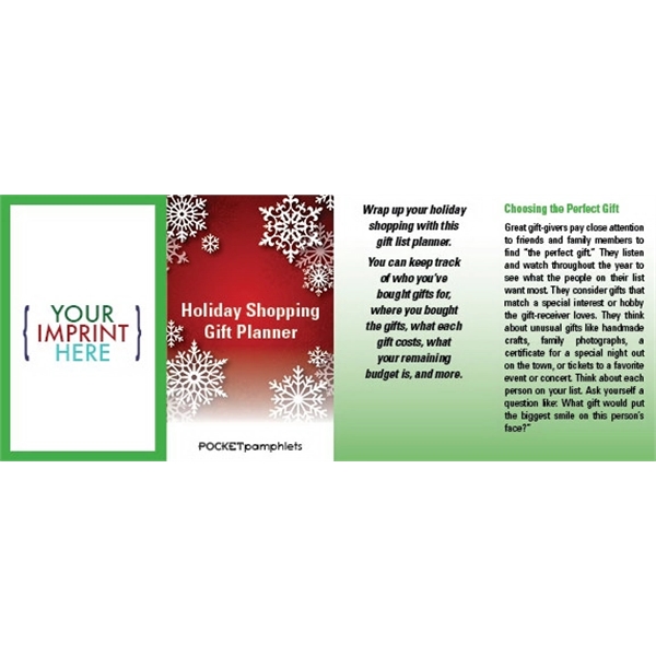 Holiday Shopping Gift Planner Pocket Pamphlet - Image 1