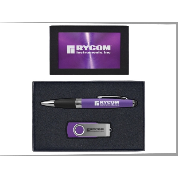 Torpedo Ballpoint Pen and 8GB Swivel USB Gift Set - Image 7