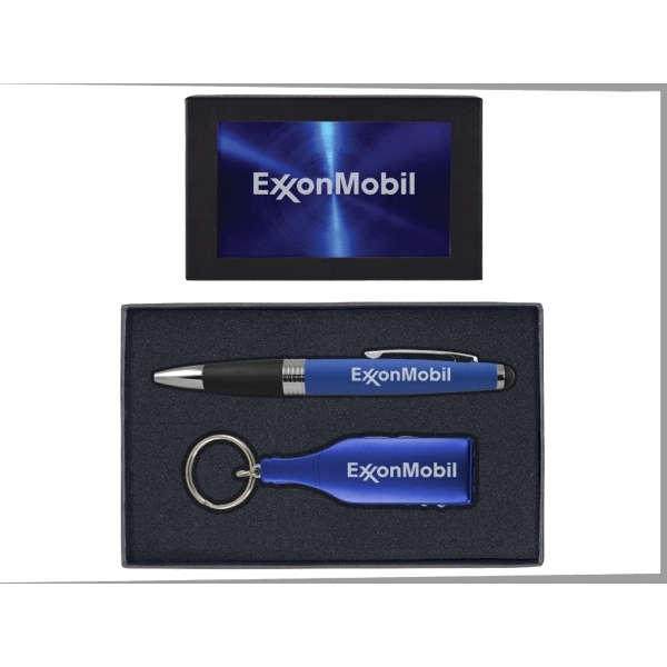 Torpedo Ballpoint Pen and Wine Opener Keytag Gift Set - Image 4