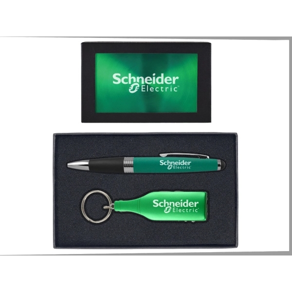 Torpedo Ballpoint Pen and Wine Opener Keytag Gift Set - Image 6