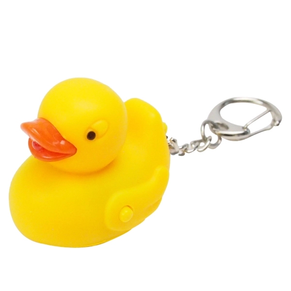 Plastic rubber duckie LED light keychain - Image 5