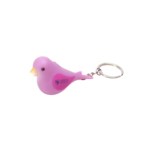 Plastic chirping bird LED light keychain - Image 4