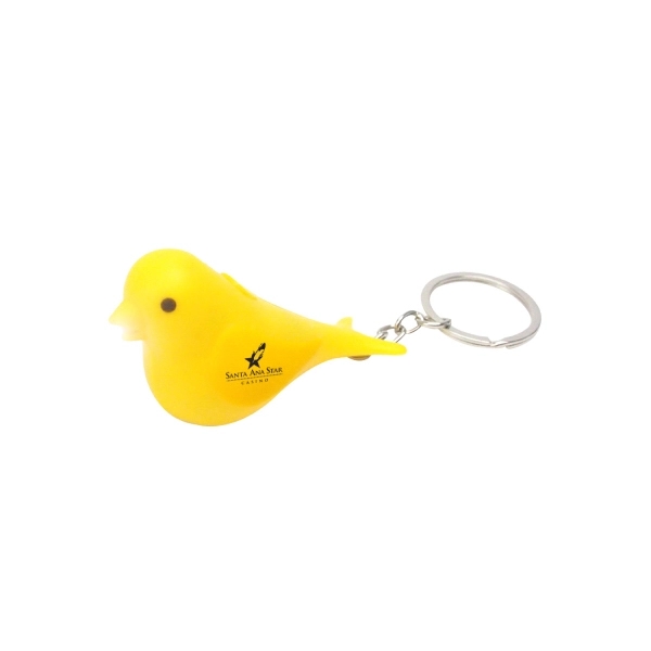 Plastic chirping bird LED light keychain - Image 5