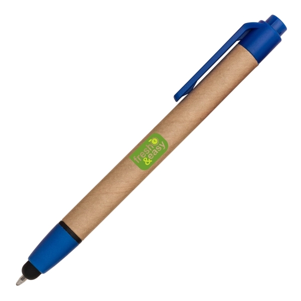 ECO FRIENDLY RECYCLED PAPER BALLPOINT PEN W/ STYLUS - Image 3