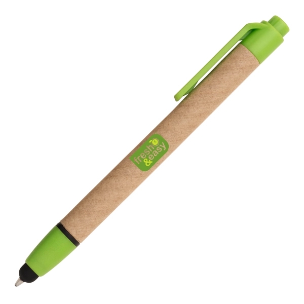 ECO FRIENDLY RECYCLED PAPER BALLPOINT PEN W/ STYLUS - Image 4