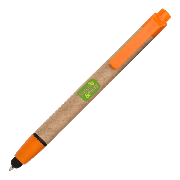 ECO FRIENDLY RECYCLED PAPER BALLPOINT PEN W/ STYLUS - Image 5