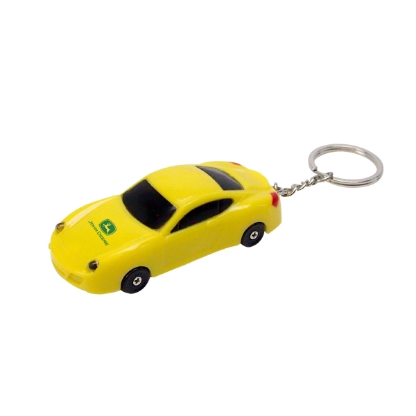Miniature plastic toy sports car LED light keychain - Image 3
