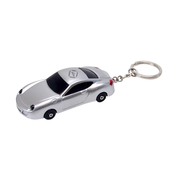Miniature plastic toy sports car LED light keychain - Image 4