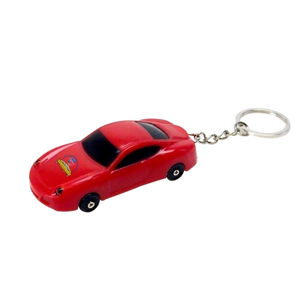 Miniature plastic toy sports car LED light keychain - Image 5