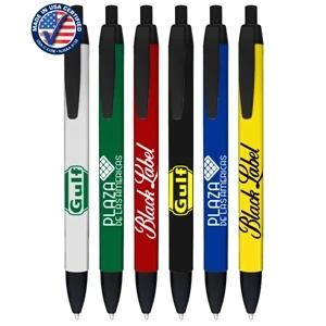 Certified Made USA - Wide Barrel Click Pen with Black Trim
