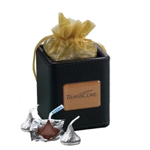 X-Cube Pen Holder filled with foil wrapped chocolate