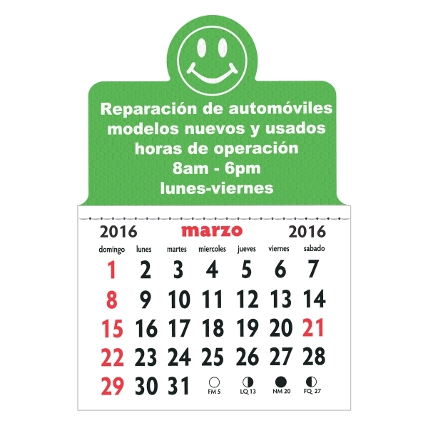 Designer Shaped Spanish Calendar - Image 4