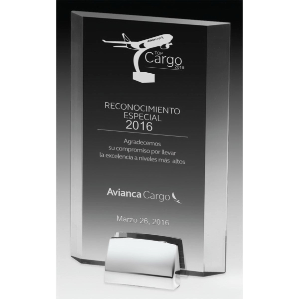 Beveled Award w/ Chrome Base
