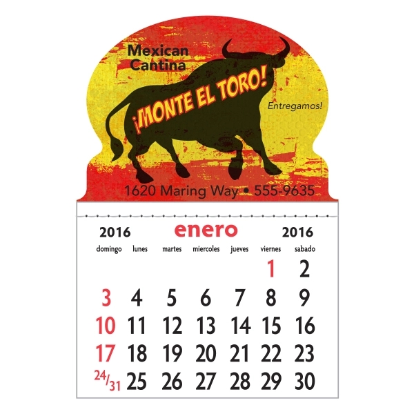 Designer Shaped Spanish Calendar - Image 9
