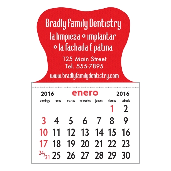 Designer Shaped Spanish Calendar - Image 12