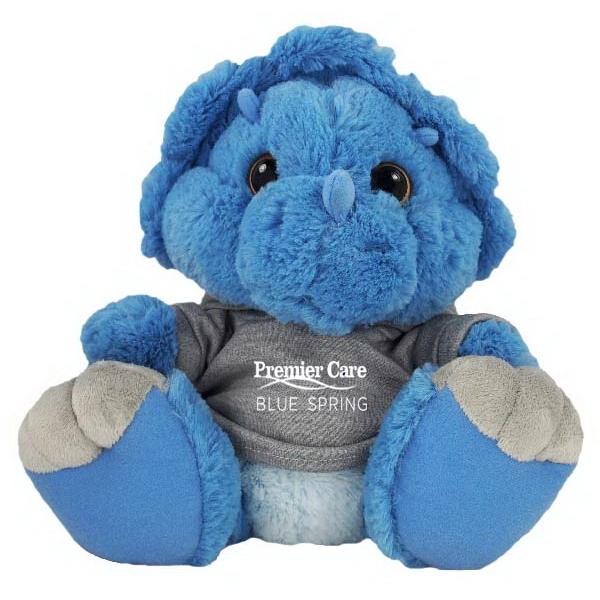 10" Toughie Triceratops Dinosaur with hoodie and one color