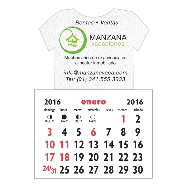 Designer Shaped Spanish Calendar - Image 14