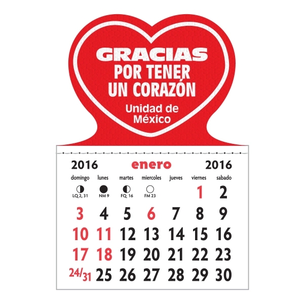 Designer Shaped Spanish Calendar - Image 15