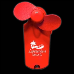 Red Handheld Mini Imprintable Fans