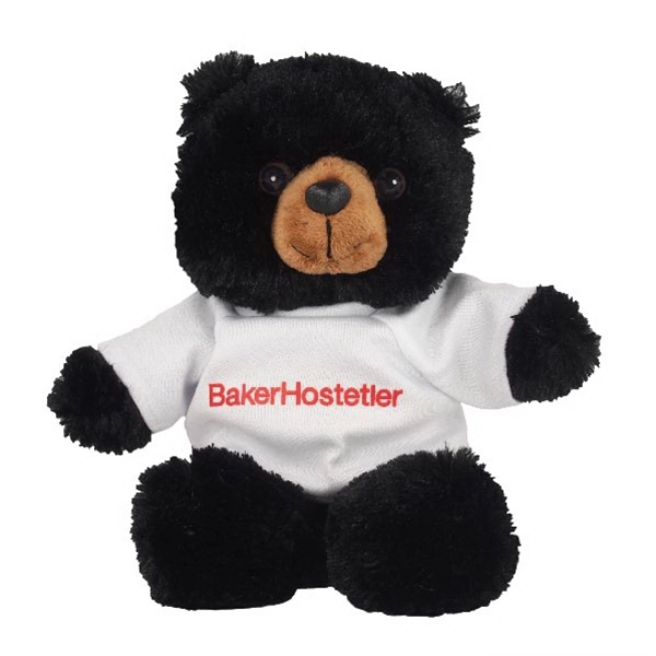10" Black Bear with t-shirt and one color imprint