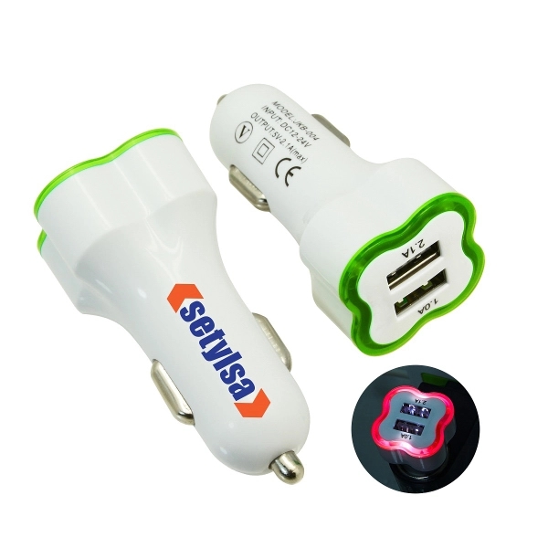 Asteroid Car Charger - Lime - Image 1