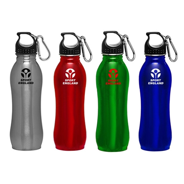 20 oz Curve Stainless Steel Water Bottle - Image 1