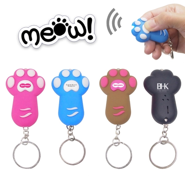 Cat paw light-up keychain with sound - Image 1