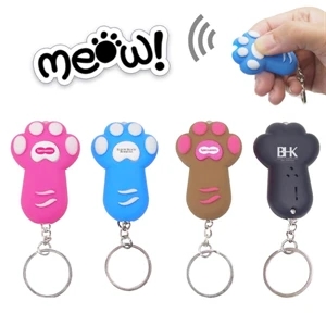 Cat paw light-up keychain with sound