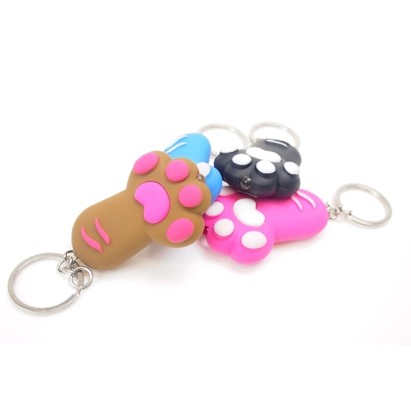 Cat paw light-up keychain with sound - Image 4