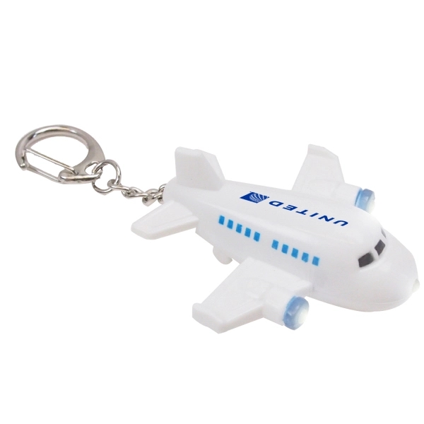 Miniature plastic Air Plane LED light keychain - Image 3