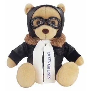 12" Max Aviator Bear with one color imprint