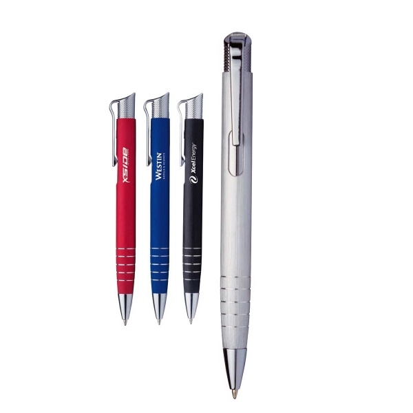 Shimmer Brushed Metal Click-Action Ballpoint