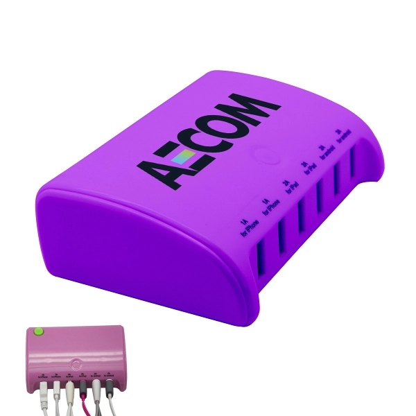 Rapid USB Desktop Charger - Purple - Image 1