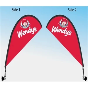 Suction Cup Teardrop Window Flag - Double Sided