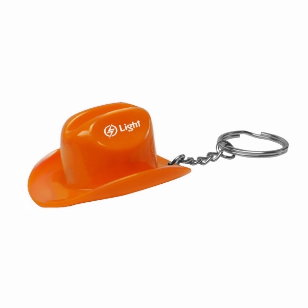 Plastic Cowboy Hat Bottle Opener Keychain - Image 3