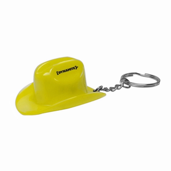 Plastic Cowboy Hat Bottle Opener Keychain - Image 5
