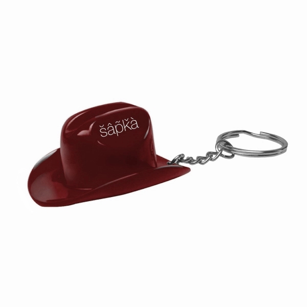 Plastic Cowboy Hat Bottle Opener Keychain - Image 6