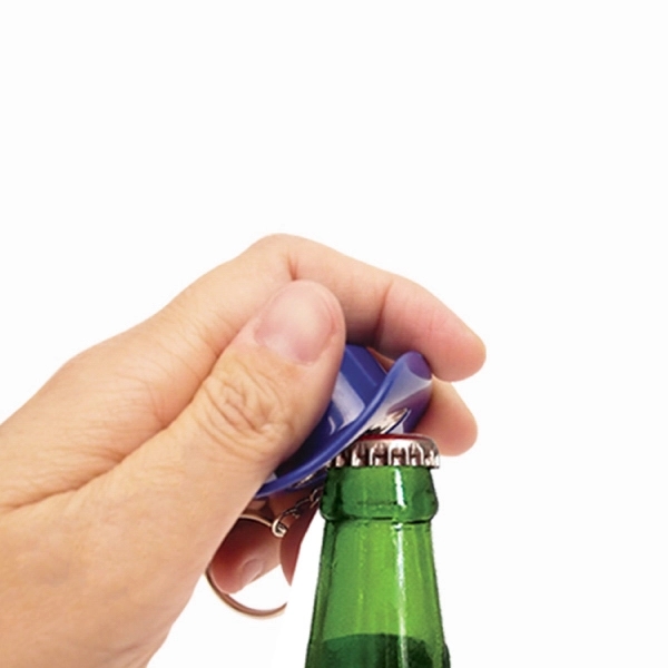 Plastic Cowboy Hat Bottle Opener Keychain - Image 8