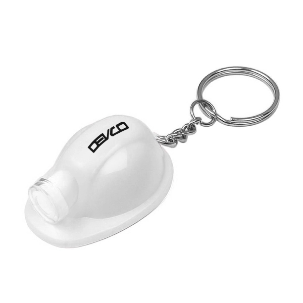 Plastic Construction Hat Bottle Opener Keychain - Image 2