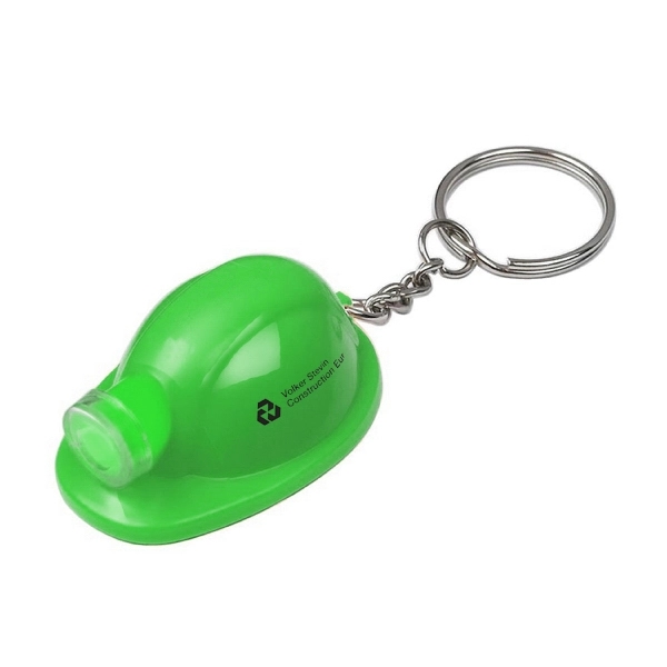 Plastic Construction Hat Bottle Opener Keychain - Image 6