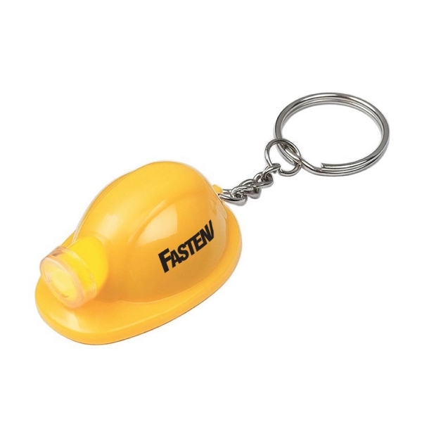 Plastic Construction Hat Bottle Opener Keychain - Image 7