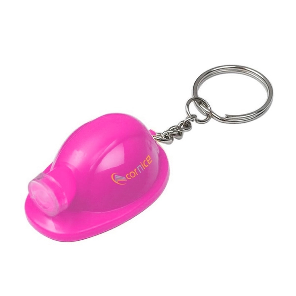 Plastic Construction Hat Bottle Opener Keychain - Image 9