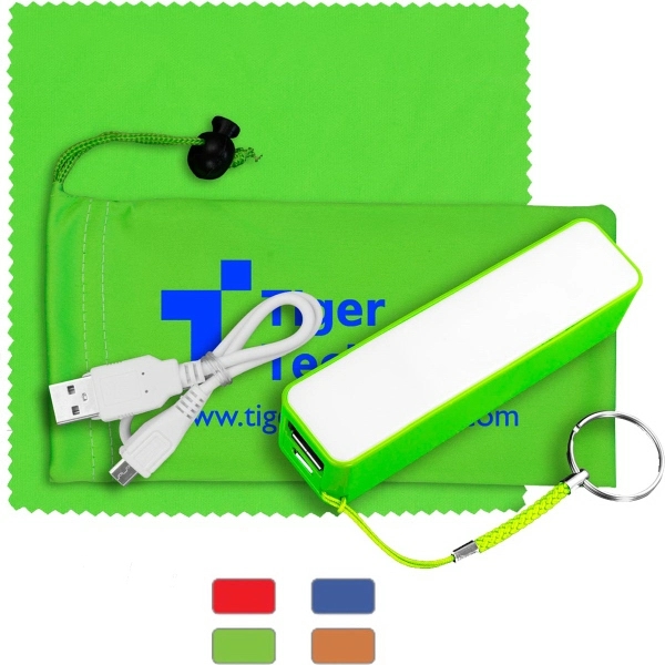 TechBank Mobile Power Bank Accessory Kit in Microfiber Pouch - Image 8