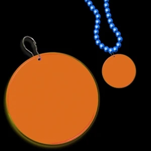 Orange Circle Plastic Medallion Badges
