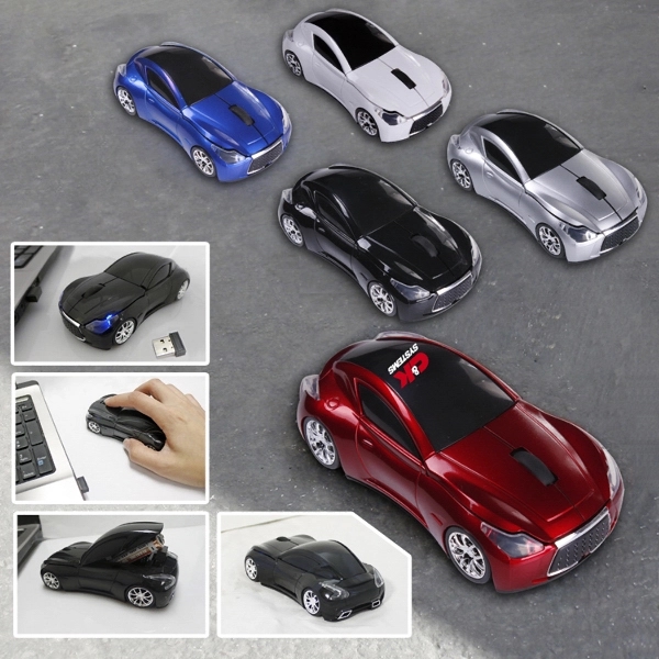 800DPI 2.4GHZ Wireless Sport Car Optical Mouse - Image 1