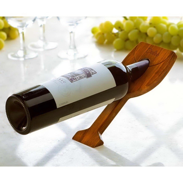 Glass Shape Gravity Wine Bottle Holder - Image 2