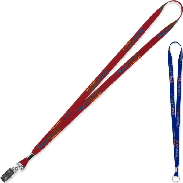 1/2" Textured Polyester Multi-Color Sublimation Lanyard - Image 1