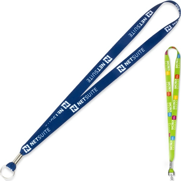 3/4" Textured Polyester Multi-Color Sublimation Lanyard - Image 1