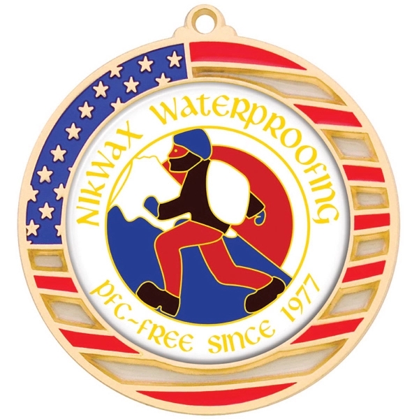Express  Vibraprint American Flag Insert Medallion - Image 1
