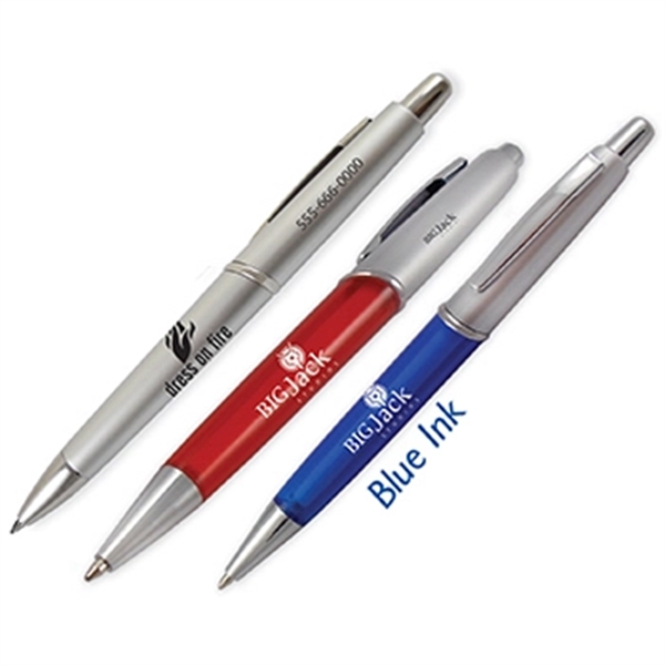 Blue Ink Pen w/ Translucent Barrel - Image 1